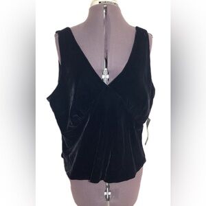 Josephine Chaus Velvet Babydoll Evening Tank Sz XL